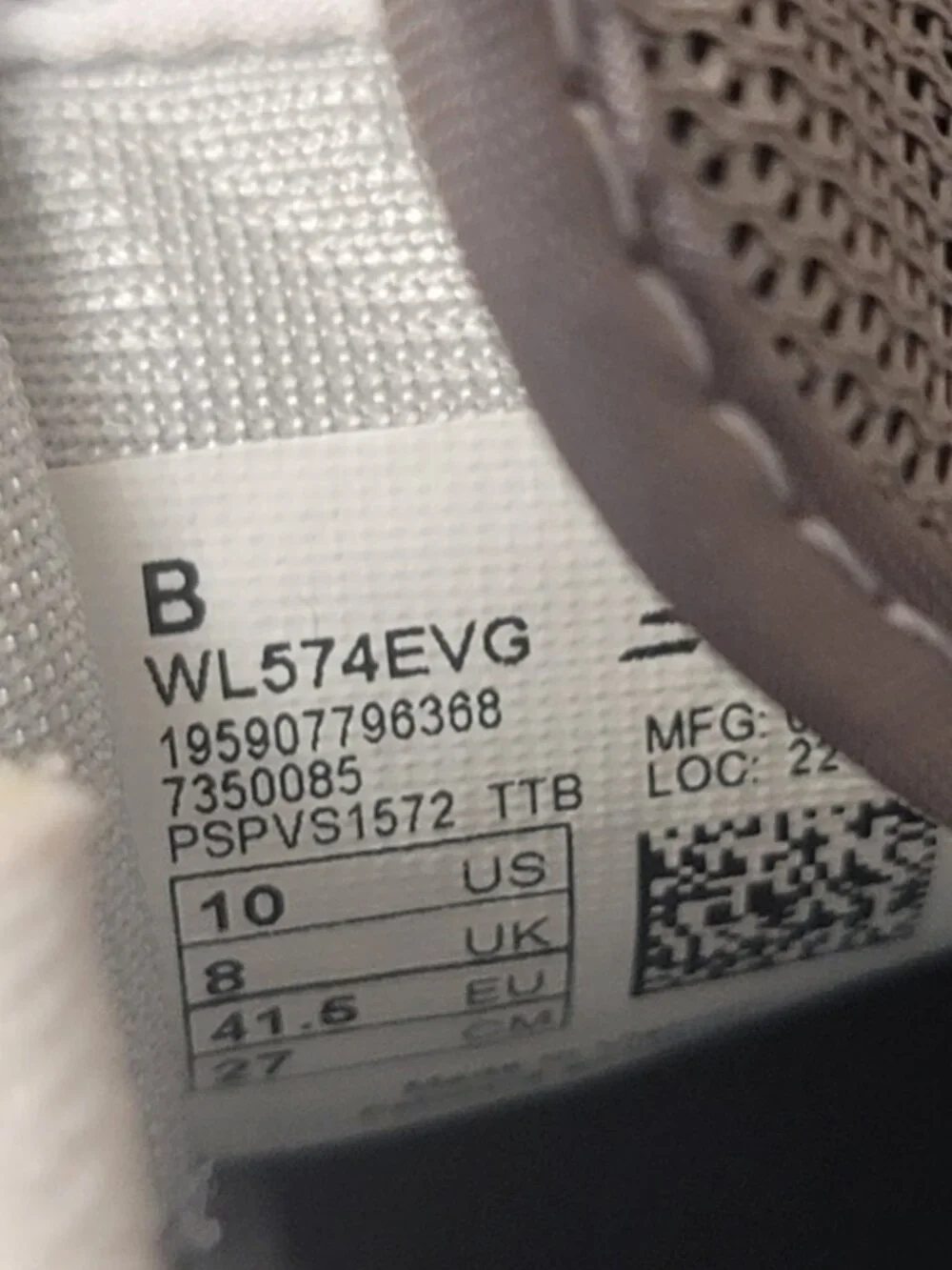 New Balance 574 Core Casual Sneakers ML574EVG - Grey - Mens 10 US  (P63) NIB